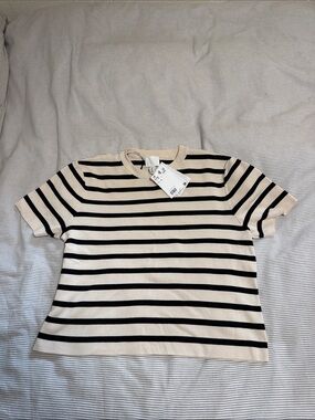 H&M Viscose Striped Knitted T Medium
